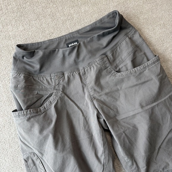 Prana Pants - Prana Summit Capri Women's Gray Pants Pockets Active Hiking Sz S